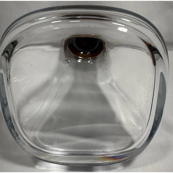 Nambe Curved Glass Decanter with Wood Stopper 10" NWOB - Picture 12 of 15